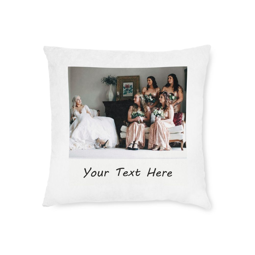 Personalised Photo & Message Cushion 16''x16''